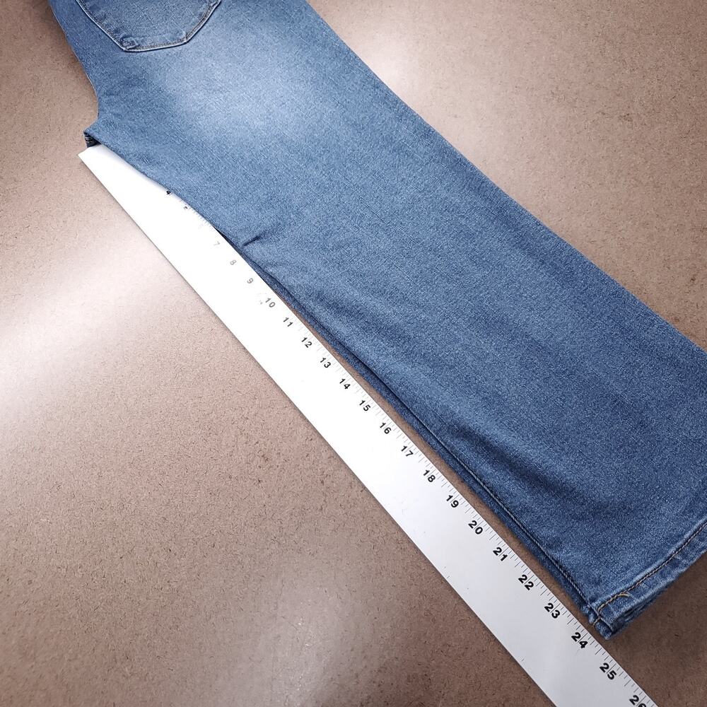 Curve Appeal High Rise Kick Flare Ankle Jeans Faded Stretch Women 6 Blue - Picture 8 of 11
